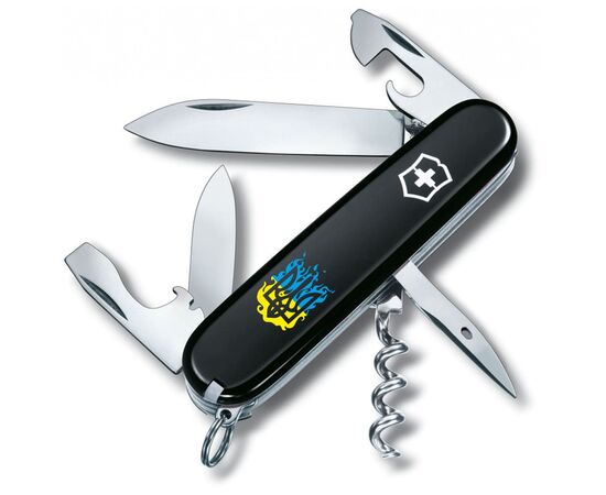 Нож Victorinox Spartan Ukraine Black "Вогняний Тризуб" (1.3603.3_T0316u)