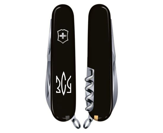 Нож Victorinox Spartan Ukraine Black "Тризуб ЗСУ" (1.3603.3_T0390u), изображение 3 Нож Victorinox Spartan Ukraine Black "Тризуб ЗСУ" (1.3603.3_T0390u), изображение 3