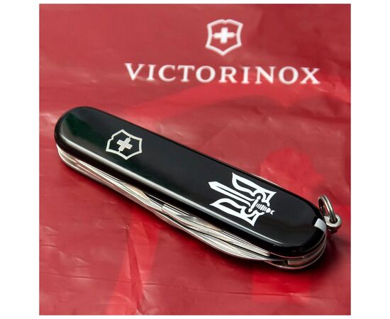 Нож Victorinox Spartan Ukraine Black "Тризуб ОУН" (1.3603.3_T0300u), изображение 2