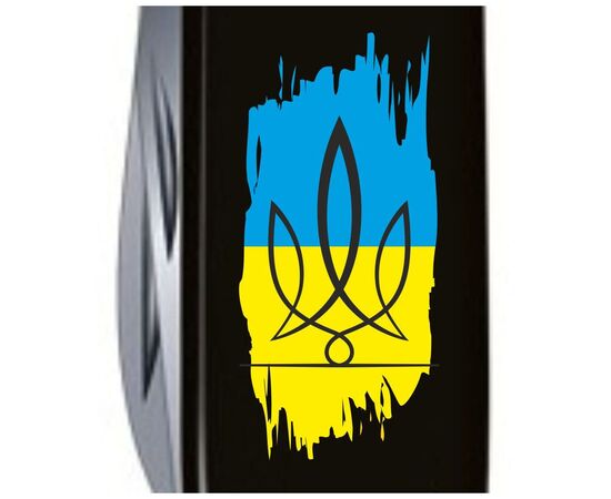 Нож Victorinox Spartan Ukraine Black "Тризуб На Тлі Прапору" (1.3603.3_T1026u), изображение 4