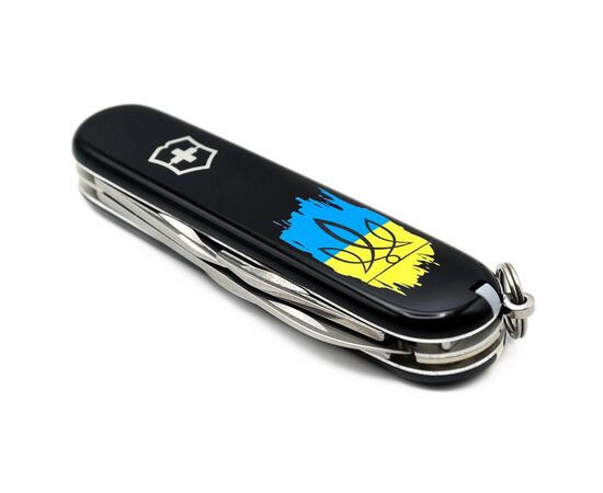 Нож Victorinox Spartan Ukraine Black "Тризуб На Тлі Прапору" (1.3603.3_T1026u), изображение 6