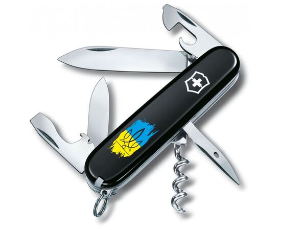 Нож Victorinox Spartan Ukraine Black "Тризуб На Тлі Прапору" (1.3603.3_T1026u)