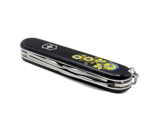 Нож Victorinox Spartan Ukraine Black "Квіти" (1.3603.3_T1050u), изображение 6 Нож Victorinox Spartan Ukraine Black "Квіти" (1.3603.3_T1050u), изображение 6