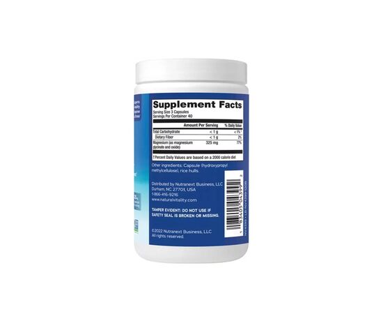 Мінерали Natural Vitality Гліцинат Магнію, 325 мг, CALM, Magnesium Glycinate, 120 капсул (PTG-04399), зображення 2 Мінерали Natural Vitality Гліцинат Магнію, 325 мг, CALM, Magnesium Glycinate, 120 капсул (PTG-04399), зображення 2