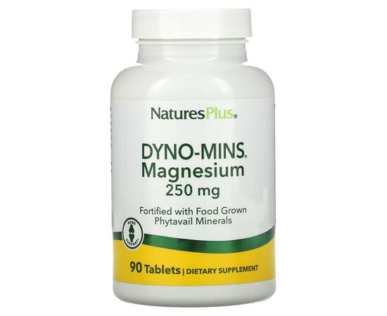 Минералы Natures Plus Магний, 250 мг, Dyno-Mins, Magnesium, 90 таблеток (NAP-36661)