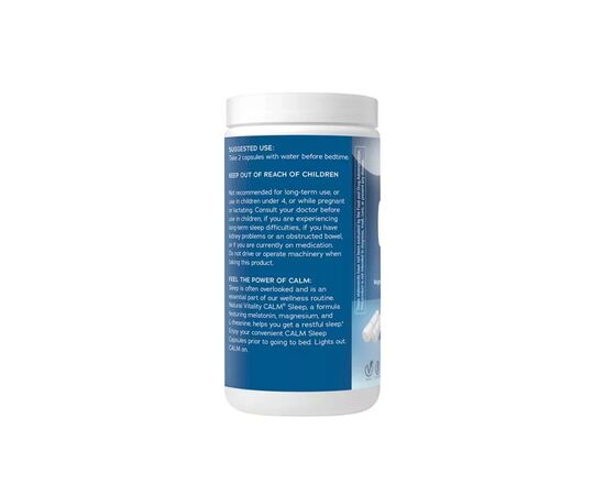 Витаминно-минеральный комплекс Natural Vitality Спокойный сон с глицинатом магния и бергамотом, CALM, Sleep (PTG04360), изображение 2 Витаминно-минеральный комплекс Natural Vitality Спокойный сон с глицинатом магния и бергамотом, CALM, Sleep (PTG04360), изображение 2