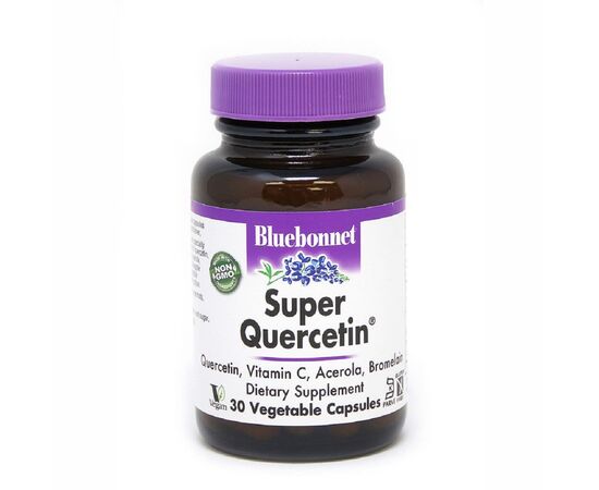 Витаминно-минеральный комплекс Bluebonnet Nutrition Кверцетин, Super Quercetin, 30 вегетарианских капсул (BLB-00550)