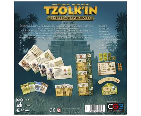 Настольная игра Czech Games Edition Tzolk'in: Tribes & Prophecies, дополнение (CGE00026), изображение 2 Настольная игра Czech Games Edition Tzolk'in: Tribes & Prophecies, дополнение (CGE00026), изображение 2