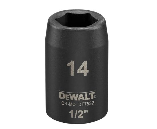 Головка торцевая DeWALT IMPACT ударная короткая, 1/2 х 14 мм (DT7532)
