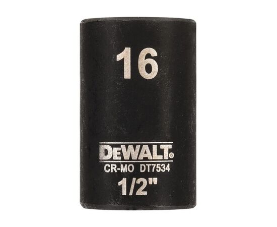 Головка торцевая DeWALT IMPACT ударная короткая, 1/2 х 16 мм (DT7534)
