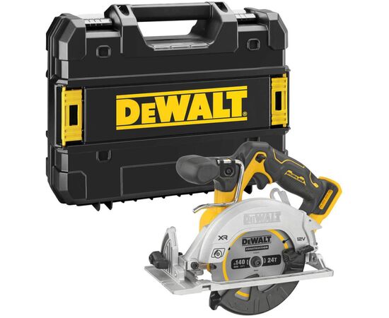 Дисковая пила DeWALT 12В XR Li-lon, бесщёточная, диск 140х20 мм, 2.2 кг, кейс TSTAK (без АКБ и ЗУ) (DCS512NT), изображение 6 Дисковая пила DeWALT 12В XR Li-lon, бесщёточная, диск 140х20 мм, 2.2 кг, кейс TSTAK (без АКБ и ЗУ) (DCS512NT), изображение 6