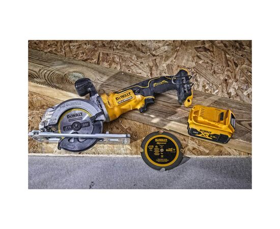 Дисковая пила DeWALT 18В XR Li-Ion, бесщёточная, диск 115х9.5 мм, 2.5 кг, 2x5Ah, кейс TSTAK (DCS571P2), изображение 6 Дисковая пила DeWALT 18В XR Li-Ion, бесщёточная, диск 115х9.5 мм, 2.5 кг, 2x5Ah, кейс TSTAK (DCS571P2), изображение 6