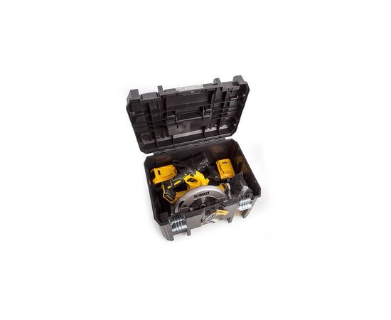 Дисковая пила DeWALT 18В XR Li-Ion, диск 184х16 мм, 3.6 кг, 2x5Ah, кейс TSTAK (DCS570P2), изображение 3 Дисковая пила DeWALT 18В XR Li-Ion, диск 184х16 мм, 3.6 кг, 2x5Ah, кейс TSTAK (DCS570P2), изображение 3