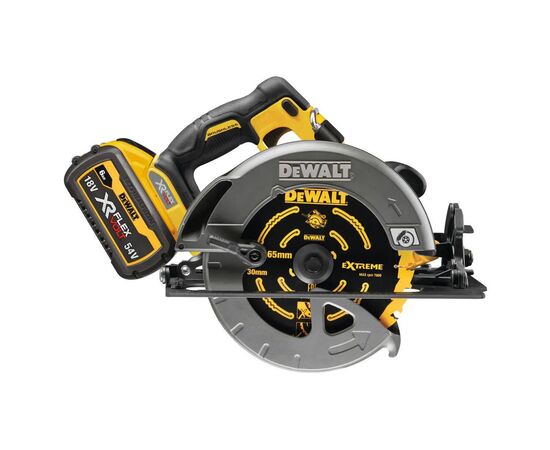Дисковая пила DeWALT 54В XR FLEXVOLT Li-lon, диск 190х30 мм, 2x2Ah, 3.6 кг, кейс TSTAK (DCS578T2), изображение 2 Дисковая пила DeWALT 54В XR FLEXVOLT Li-lon, диск 190х30 мм, 2x2Ah, 3.6 кг, кейс TSTAK (DCS578T2), изображение 2