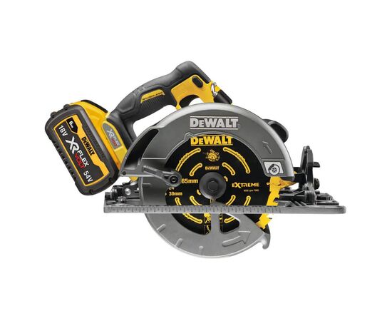 Дисковая пила DeWALT 54В XR FLEXVOLT Li-lon диск 190х30 мм, 2x2Ah, 3.7 кг, кейс TSTAK (DCS579T2), изображение 3 Дисковая пила DeWALT 54В XR FLEXVOLT Li-lon диск 190х30 мм, 2x2Ah, 3.7 кг, кейс TSTAK (DCS579T2), изображение 3