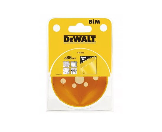 Коронка DeWALT цифенбор-коронка біметалічна D=86 мм, глибина різу 46 мм (DT83086), зображення 3 Коронка DeWALT цифенбор-коронка біметалічна D=86 мм, глибина різу 46 мм (DT83086), зображення 3