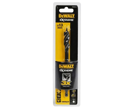 Свердло DeWALT по дереву спіральне, D=13 мм, L=152 мм, WL=100 мм, 1 шт (DT90239)
