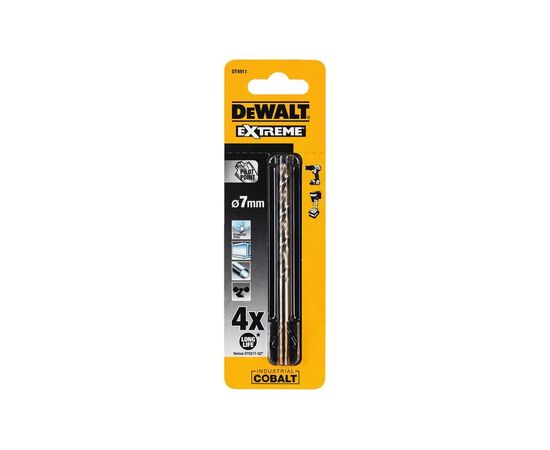 Свердло DeWALT по металу EXTREME INDUSTRIAL COBALT HSS-CO, 7 х 109 х 66 мм (DT4911)