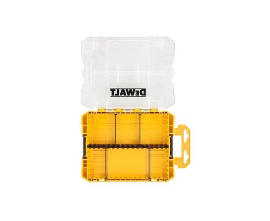 Ящик для инструментов DeWALT для бит системы TSTAK Tough Case М с футляро и кассетами 4 шт, разделители 6шт (DT70802), изображение 2 Ящик для инструментов DeWALT для бит системы TSTAK Tough Case М с футляро и кассетами 4 шт, разделители 6шт (DT70802), изображение 2