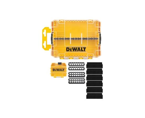 Ящик для инструментов DeWALT для бит системы TSTAK Tough Case М с футляро и кассетами 4 шт, разделители 6шт (DT70802), изображение 4 Ящик для инструментов DeWALT для бит системы TSTAK Tough Case М с футляро и кассетами 4 шт, разделители 6шт (DT70802), изображение 4
