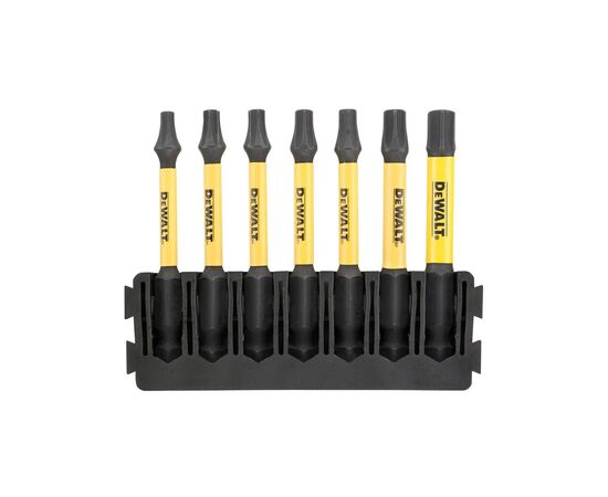 Набор бит DeWALT в касете для Tough Case, FlexTorq, L57 мм,Т15 Т20 2шт. Т25 2шт, Т30,Т40 (DT70825)