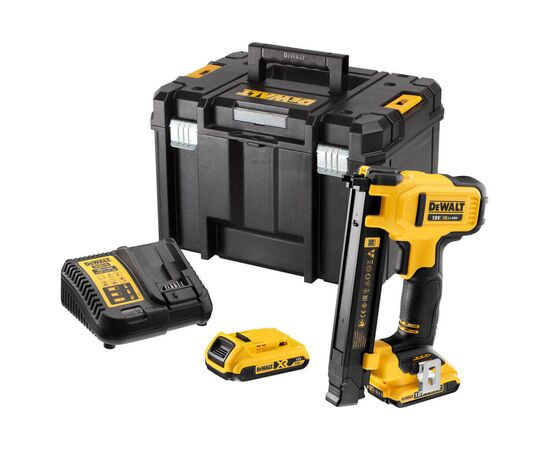 Степлер строительный DeWALT 18В XR, длина/ширина скобы 25/19.7 мм, 2xAh, кейс TSTAK (DCN701D2)