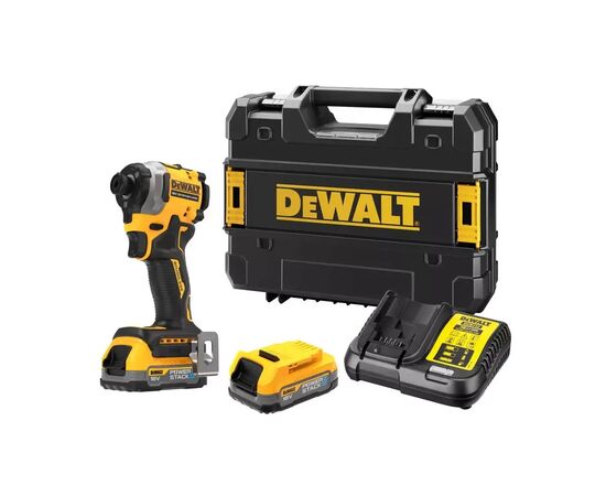 Шуруповерт DeWALT 18 В XR Li-lon PowerStack 2x1.7Ah, 206 Нм, кейс TSTAK (DCF850E2T)