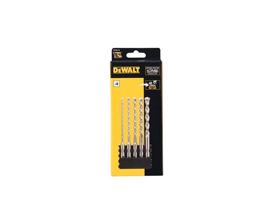 Набір свердл DeWALT в касеті для Tough Case, SDS Plus, L=160 мм., d = 5, 6, 8, 10, 12 мм., 6 шт (DT70837)