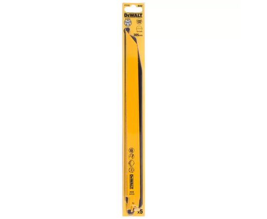 Полотно DeWALT для сабельных пил, биметалическое, 305 мм, 10-14 TPI, 5 шт (DT2355), изображение 2 Полотно DeWALT для сабельных пил, биметалическое, 305 мм, 10-14 TPI, 5 шт (DT2355), изображение 2