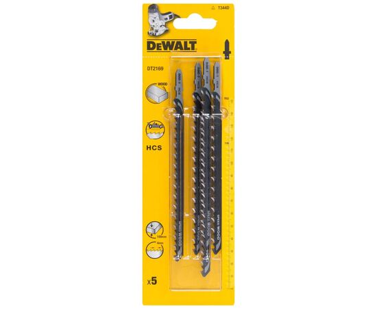 Полотно DeWALT для електролобзика, по деревині, прямий, L=152, WL=116, 4 мм, 5 шт (DT2169)