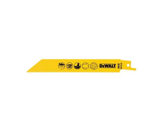 Полотно DeWALT для сабельных пил, универсальное, 152 мм, 10 TPI, 5 шт (DT2345), изображение 2 Полотно DeWALT для сабельных пил, универсальное, 152 мм, 10 TPI, 5 шт (DT2345), изображение 2