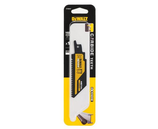 Полотно DeWALT для сабельных пил, EXTREME CARBIDE , 102 мм., 8 TPI (DT20437), изображение 3 Полотно DeWALT для сабельных пил, EXTREME CARBIDE , 102 мм., 8 TPI (DT20437), изображение 3