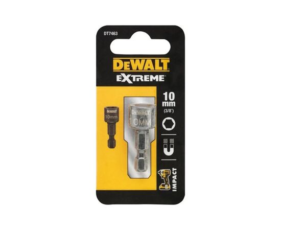 Головка магнітна DeWALT магнітна EXTREME Impact 1/4"х10 мм, шестигранна (DT7463)