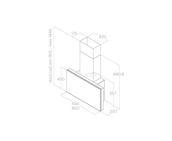 Вытяжка кухонная Elica PLAT WH/F/80, изображение 4 Вытяжка кухонная Elica PLAT WH/F/80, изображение 4