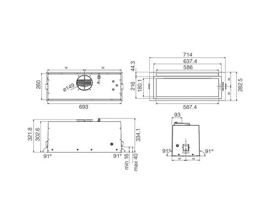Вытяжка кухонная Elica LANE B IX/A/72, изображение 2