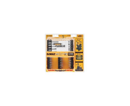 Набор бит DeWALT Phillips,Pozidriv, Torx, Slotted, L= 25, 50 мм, магнитные держатели, 25 шт, кейс (DT70709), изображение 2 Набор бит DeWALT Phillips,Pozidriv, Torx, Slotted, L= 25, 50 мм, магнитные держатели, 25 шт, кейс (DT70709), изображение 2