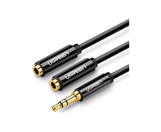 Кабель мультимедийный 3.5mm to TRSx2 M/F 0.25m Ugreen (10739)