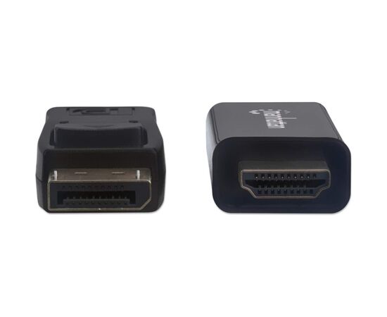 Кабель мультимедийный DisplayPort M to HDMI M 1.0m 4K60Hz UFHD Manhattan Intracom (153195), изображение 3 Кабель мультимедийный DisplayPort M to HDMI M 1.0m 4K60Hz UFHD Manhattan Intracom (153195), изображение 3
