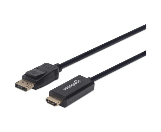 Кабель мультимедийный DisplayPort M to HDMI M 1.0m 4K60Hz UFHD Manhattan Intracom (153195)