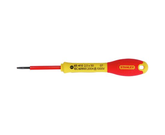 Викрутка Stanley електрика FatMax VDE 1000V ізольована із жалом під прямий шліц SL2,5x50 мм. (0-65-410)