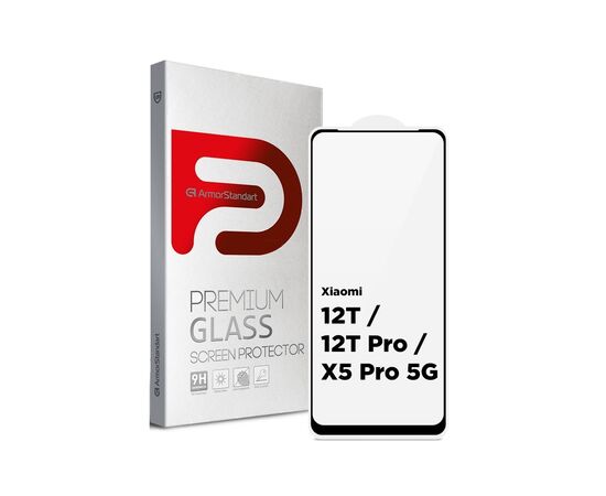 Стекло защитное Armorstandart Full Glue Xiaomi 12T / 12T Pro / Poco X5 Pro 5G Black (ARM62878)