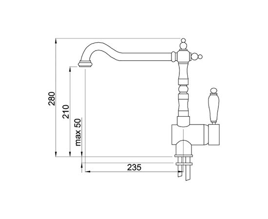 Смеситель Elleci RIO cromato, изображение 2 Смеситель Elleci RIO cromato, изображение 2
