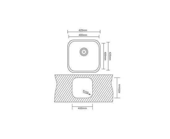 Мойка кухонная Interline UNDER sateen, изображение 7 Мойка кухонная Interline UNDER sateen, изображение 7
