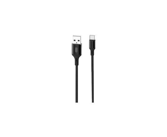 Дата кабель USB 2.0 AM to Type-C 2.0m NB143 Braided Black XO (XO-NB143C2-BK)