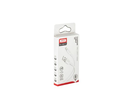 Дата кабель USB 2.0 AM to Lightning 1.0m NB212 2.1A White XO (XO-NB212i-WH), изображение 2 Дата кабель USB 2.0 AM to Lightning 1.0m NB212 2.1A White XO (XO-NB212i-WH), изображение 2