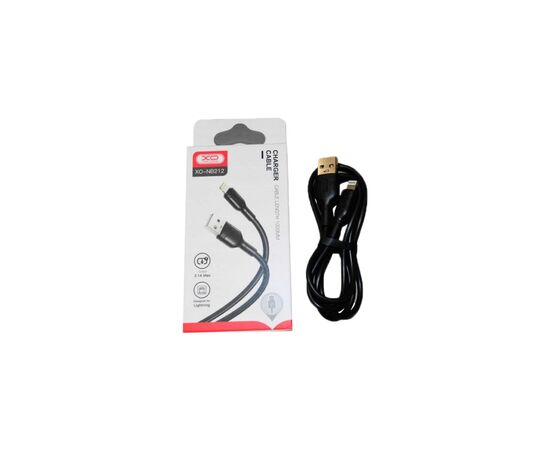 Дата кабель USB 2.0 AM to Lightning 1.0m NB212 2.1A Black XO (XO-NB212i-BK), изображение 2 Дата кабель USB 2.0 AM to Lightning 1.0m NB212 2.1A Black XO (XO-NB212i-BK), изображение 2