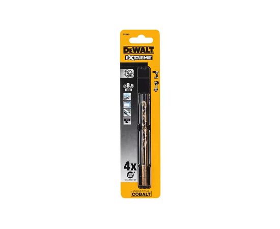 Свердло DeWALT по металу EXTREME INDUSTRIAL COBALT HSS-CO, 8.5 х 117 х 72 мм (DT4963)