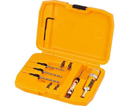 Набор сверл DeWALT пилотных с зенкерами FLIP&DRIVE, 12 шт, кейс (DT7612)