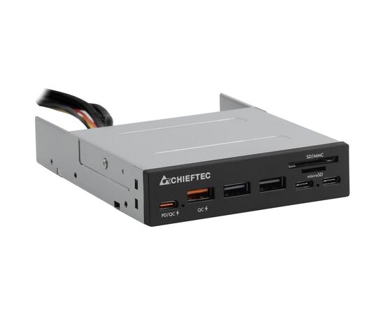 Зчитувач флеш-карт Chieftec 3.5" 2xUSB3.2/2xType-C/1xPD3.0/1xQC3.0 USB (CRD-908H)