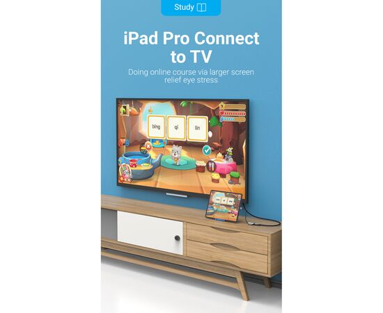 Переходник USB3.1 Type-C to HDMI (F) 4K 30HZ 0.15m Vention (TDEHB), изображение 4 Переходник USB3.1 Type-C to HDMI (F) 4K 30HZ 0.15m Vention (TDEHB), изображение 4